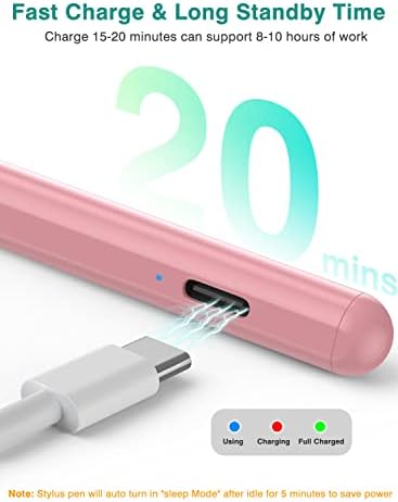 Stylus Pen for iPad 6th 11th Generation  10 Mins Fast Charge with Tilt Sensitivity & Palm Rejection  Compatible with Apple iPad 2018 2025  iPad Air 3/4/5/M2/M3  iPad mini 5/6  iPad Pro 11/12 9/M4