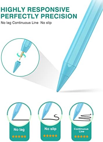 Stylus Pen for iPad 6th 11th Generation  10 Mins Fast Charge with Tilt Sensitivity & Palm Rejection  Compatible with Apple iPad 2018 2025  iPad Air 3/4/5/M2/M3  iPad mini 5/6  iPad Pro 11/12 9/M4