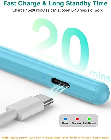 Stylus Pen for iPad 6th 11th Generation  10 Mins Fast Charge with Tilt Sensitivity & Palm Rejection  Compatible with Apple iPad 2018 2025  iPad Air 3/4/5/M2/M3  iPad mini 5/6  iPad Pro 11/12 9/M4