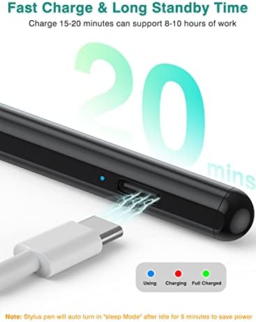 Stylus Pen for iPad 6th 11th Generation  10 Mins Fast Charge with Tilt Sensitivity & Palm Rejection  Compatible with Apple iPad 2018 2025  iPad Air 3/4/5/M2/M3  iPad mini 5/6  iPad Pro 11/12 9/M4