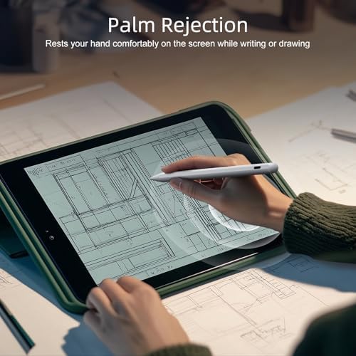 Stylus Pen for iPad 6th 11th Generation 2X Fast Charge Active Pencil Compatible with 2018 2025 Apple iPad Pro 11/12 9/M4  iPad Air 3/4/5/M2/M3 iPad mini 5/6 Gen White