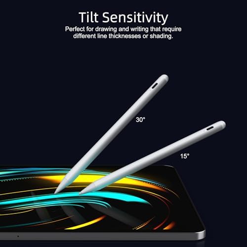 Stylus Pen for iPad 6th 11th Generation 2X Fast Charge Active Pencil Compatible with 2018 2025 Apple iPad Pro 11/12 9/M4  iPad Air 3/4/5/M2/M3 iPad mini 5/6 Gen White