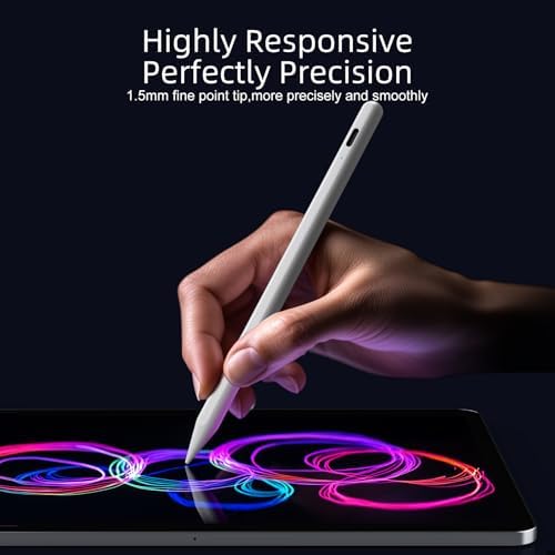 Stylus Pen for iPad 6th 11th Generation 2X Fast Charge Active Pencil Compatible with 2018 2026 Apple iPad Pro 11/12 9/M4  iPad Air 3/4/5/M2/M3/M4 iPad mini 5/6/7 Gen White