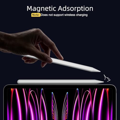 Stylus Pen for iPad 6th 11th Generation 2X Fast Charge Active Pencil Compatible with 2018 2026 Apple iPad Pro 11/12 9/M4  iPad Air 3/4/5/M2/M3/M4 iPad mini 5/6/7 Gen White