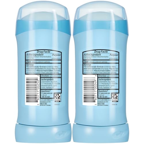 Suave Antiperspirant Deodorant for Women  Fresh & Powder Variety 2 Pack   Anti Staining Invisible Solid Sticks  Talc Free  2 6 Oz Ea