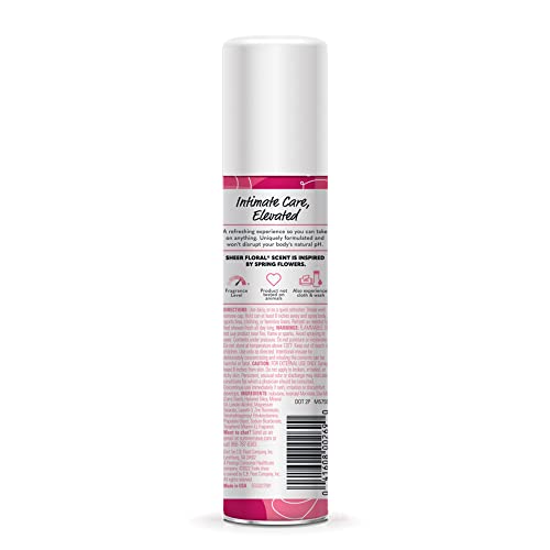 Summer s Eve Sheer Floral Feminine Freshening Spray  Daily Intimate Deodorant  Neutralizes Odor  pH Balanced  Talc Free  Gentle Fresh Scent  2 Ounce  Pack of 6