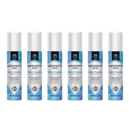 Summer s Eve Sheer Floral Feminine Freshening Spray  Daily Intimate Deodorant  Neutralizes Odor  pH Balanced  Talc Free  Gentle Fresh Scent  2 Ounce  Pack of 6