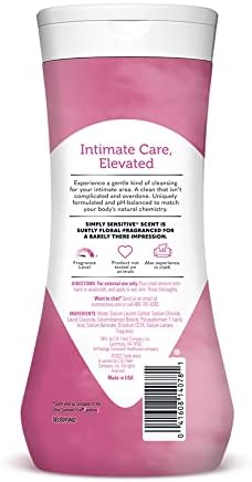 Summer s Eve Simply Sensitive All Over Daily Feminine Wash  Gentle pH Balanced Body Wash for Women  Feminine Care to Remove Vaginal Odor  Gynecologist Tested  15 Fl Oz  Pack of 3