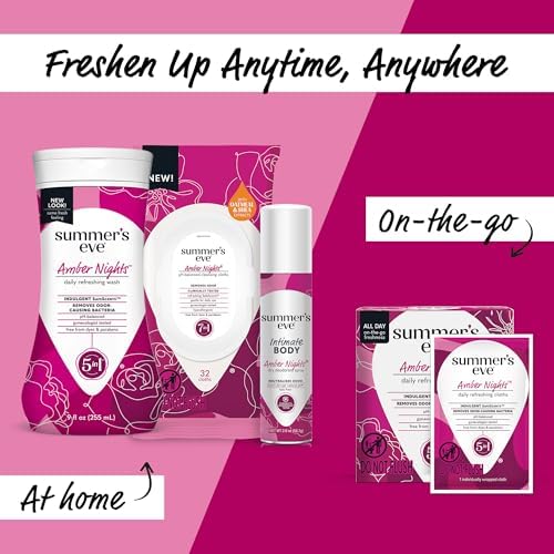 Summers Eve Amber Nights with Oat and Shea Extracts  Daily Refreshing All Over Feminine Body Wash  Removes Odor  Feminine Wash pH Balanced  15 fl oz