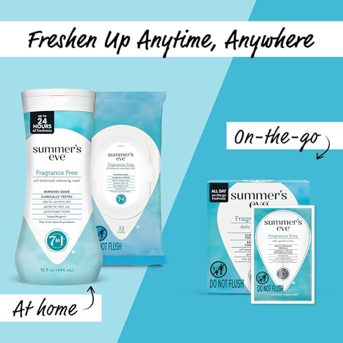 Summers Eve Fragrance Free All Over Feminine Wash  Gentle pH Balanced Body Wash for Women  Removes Vaginal Odor  15 Fl Oz