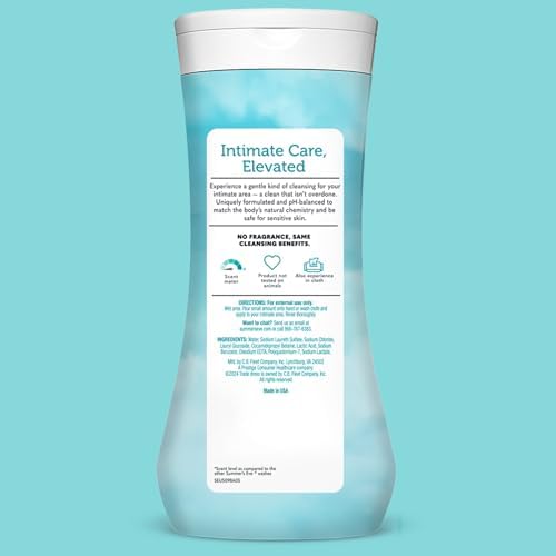 Summers Eve Fragrance Free All Over Feminine Wash  Gentle pH Balanced Body Wash for Women  Removes Vaginal Odor  15 Fl Oz