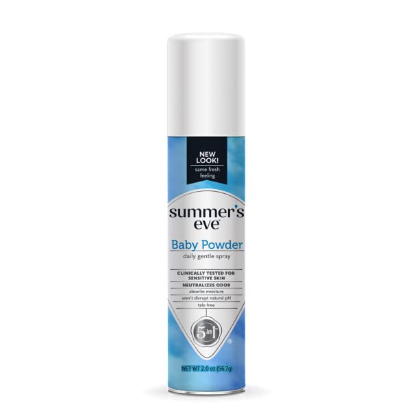 Summers Eve Freshening Spray   Baby Powder   2 oz Size   Pack of 6   pH Balanced  Dermatologist & Gynecologist Tested