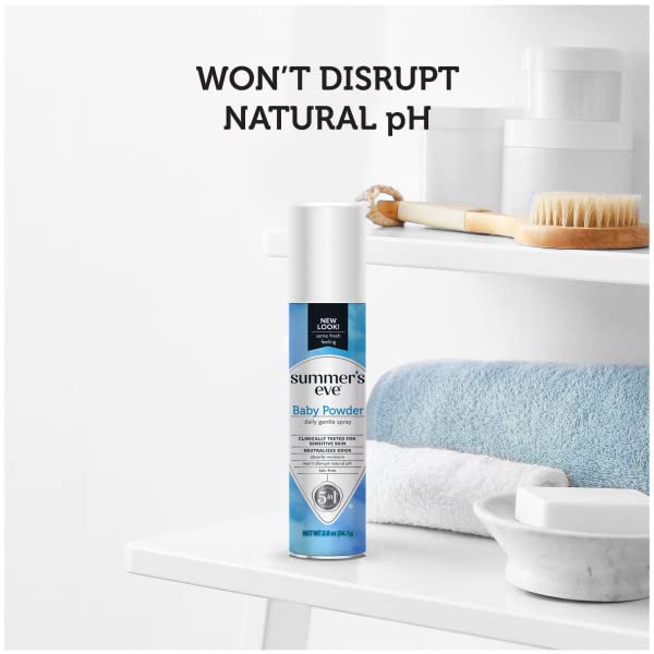 Summers Eve Freshening Spray   Baby Powder   2 oz Size   Pack of 6   pH Balanced  Dermatologist & Gynecologist Tested