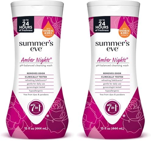 Summers Eve Simply Sensitive All Over Daily Feminine Wash  Gentle pH Balanced Body Wash for Women  Removes Vaginal Odor  15 Fl Oz