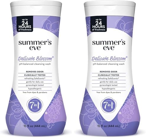 Summers Eve Simply Sensitive All Over Daily Feminine Wash  Gentle pH Balanced Body Wash for Women  Removes Vaginal Odor  15 Fl Oz