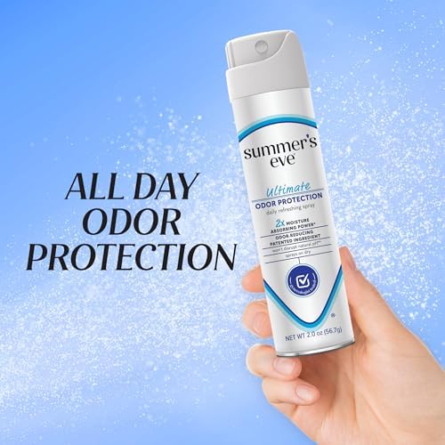 Summers Eve Ultimate Odor Control Daily Feminine Spray  Odor Reducing and Moisture Absorbing Formula  Ultimate Odor Protection  Ultra  Blissful Escape  & Amber Nights; 2 Oz  Pack of 4