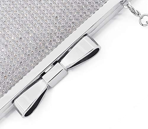 Sumnn Bolso de mano de noche para cóctel, baile de graduación, cristales brillantes con diamantes de imitación para novia y dama de honor, boda, fiesta, bolsos formales para mujeres