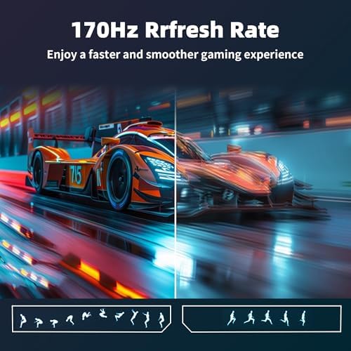 Suncy 32 inch 2K 170Hz Gaming Monitor  Fast IPS 1ms QHD  2560 x 1440  Monitor FreeSync 98  sRGB VESA Compatible  DisplayPort HDMI  Black
