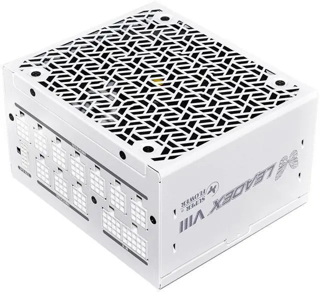 Super Flower Leadex VIII Platinum PRO 1200W ATX 3 1&PCIe 5 1 Native 12V 2x6 Cable   Cybenetics PLATINUM  Smallest 125mm ATX PSU  Patent Super Connector  Full Modular  White  SF 1200F14SP  WH