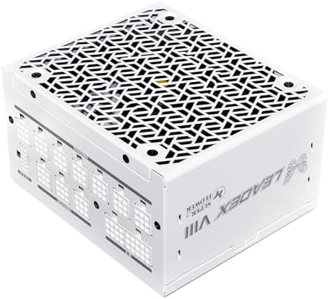 Super Flower Leadex VIII Platinum PRO 1200W ATX 3 1&PCIe 5 1 Native 12V 2x6 Cable   Cybenetics Platinum  Smallest 125mm ATX PSU  Patent Super Connector  Full Modular  White  SF 1200F14SP  WH