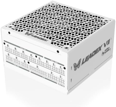 Super Flower Leadex VIII Platinum PRO 1200W ATX 3 1&PCIe 5 1 Native 12V 2x6 Cable   Cybenetics Platinum  Smallest 125mm ATX PSU  Patent Super Connector  Full Modular  White  SF 1200F14SP  WH