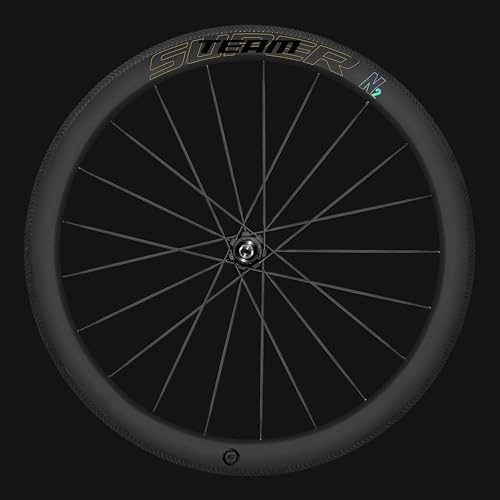Superteam Carbon Wheelset 700c Rim V Brake 50mm Depth 25mm Width Road Bike Wheels Matte Finish  Tubeless Ready Support for 8 12 Speed Clincher & Tubeless