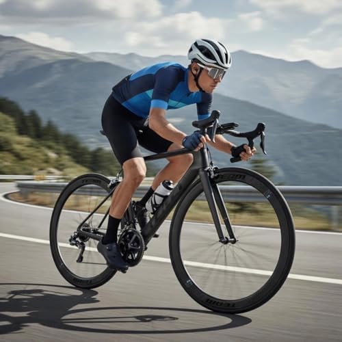 Superteam Carbon Wheelset 700c Rim V Brake 50mm Depth 25mm Width Road Bike Wheels Matte Finish  Tubeless Ready Support for 8 12 Speed Clincher & Tubeless