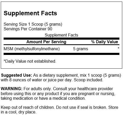 Swanson Msm Powder 1 lb  454 g  Pwdr