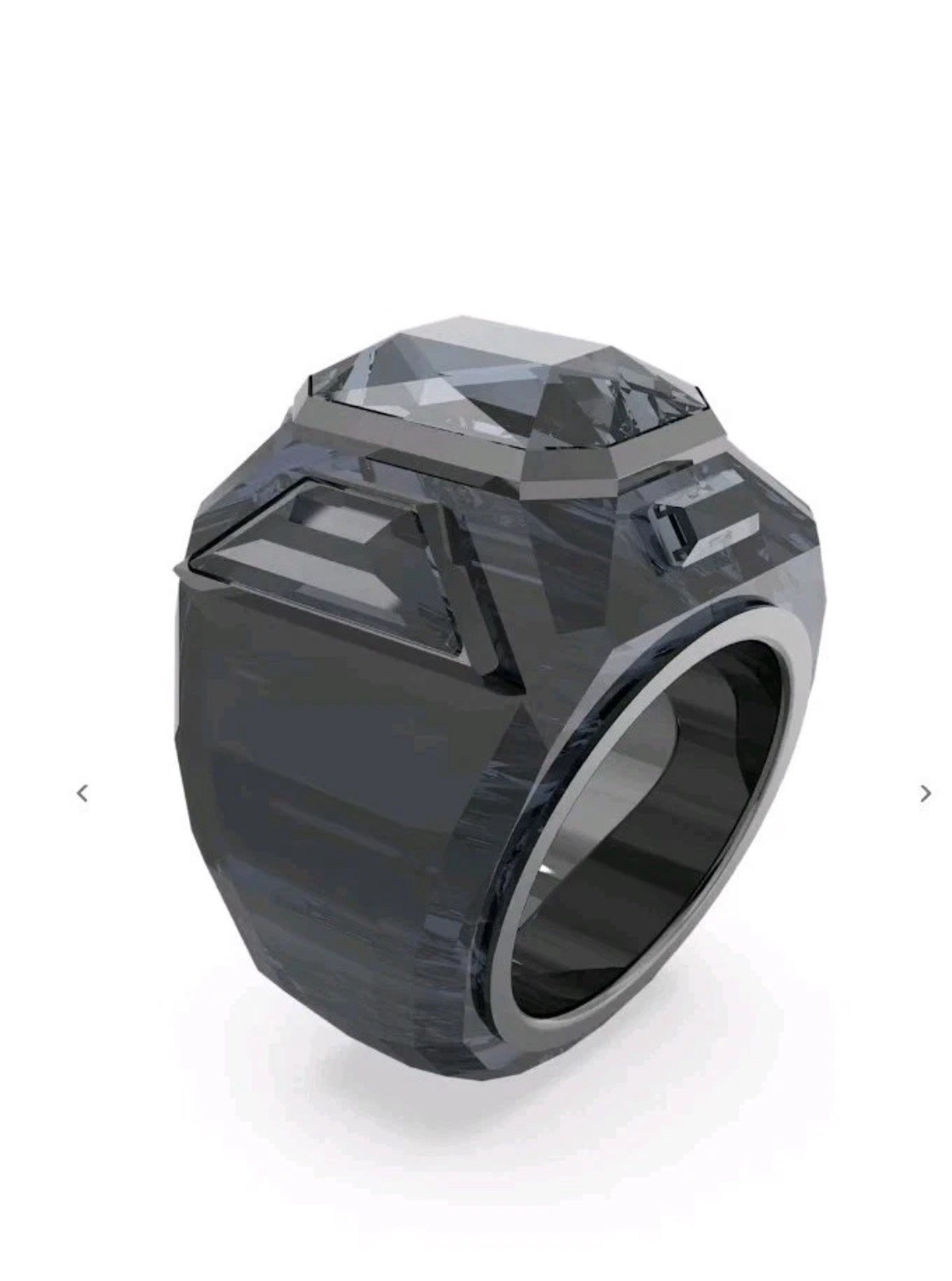 Swarovski Chroma Black Cocktail ring 58 brand new   Gift bag