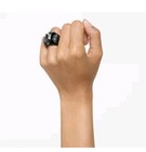 Swarovski Chroma Black Cocktail ring 58 brand new   Gift bag