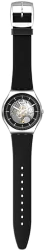 Swatch Skin Irony 42 Unisex Watch Casual Plastic Black Quartz Waterproof Black Skeleton