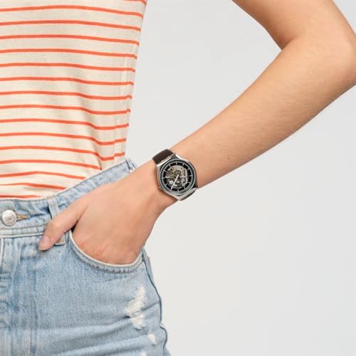 Swatch Skin Irony 42 Unisex Watch Casual Plastic Black Quartz Waterproof Black Skeleton