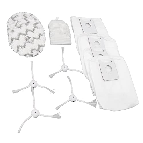 Sweeping Robot Accessories Vacuum Cleaner Replacement Compatible for Roidmi EVA SDJ06RM Sweeping  Include 4 Dust Bag  4 Filters  4 Side Brush and 4 Mop Cloths
