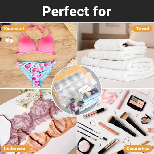 Swimsuit Bags Storage Clear  Clothing Packaging Bags for Bikini  Swimwear  Bathing Suit Storage  T Shirt Packaging  10x8 inch  Pack of 25  3 Mil with Vent Holes