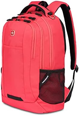 SwissGear 5505 Cecil 16  Laptop Backpack Black Canvas/Brown   Daily Laptop Bag with Gear Attachment Options   Multiple Organizer Pockets & Padded Shoulder Straps