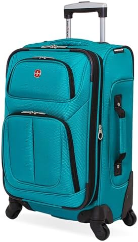 SwissGear Sion Softside Expandable Luggage   Carry On Suitcase with 360 Degree Wheels & Retractable Handle   21 Inch  Perfect for 1 3 Night Trips   Black
