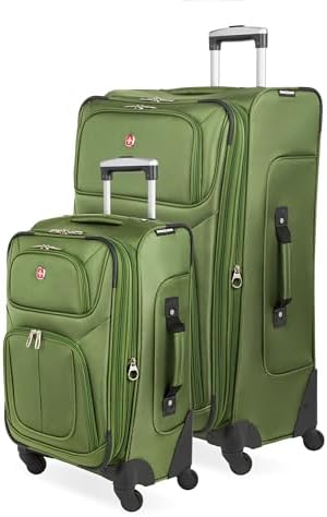 SwissGear Sion Softside Expandable Luggage   Carry On Suitcase with 360 Degree Wheels & Retractable Handle   21 Inch  Perfect for 1 3 Night Trips   Black