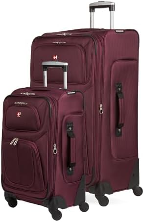 SwissGear Sion Softside Expandable Luggage   Carry On Suitcase with 360 Degree Wheels & Retractable Handle   21 Inch  Perfect for 1 3 Night Trips   Black