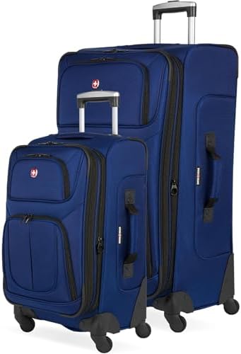 SwissGear Sion Softside Expandable Luggage   Carry On Suitcase with 360 Degree Wheels & Retractable Handle   21 Inch  Perfect for 1 3 Night Trips   Black