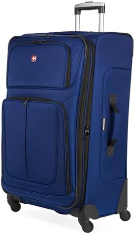 SwissGear Sion Softside Expandable Luggage   Carry On Suitcase with 360 Degree Wheels & Retractable Handle   21 Inch  Perfect for 1 3 Night Trips   Black