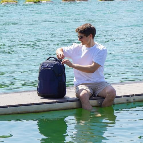 Swissdigital Design Travel Laptop Backpack for Men and Women  Business Backpack with USB Charging Port for Fits 16 Inch Notebook  Blue   SD1670 12