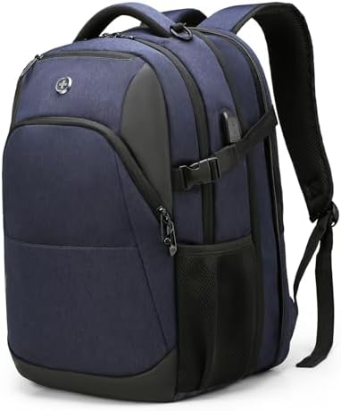 Swissdigital Design Travel Laptop Backpack for Men and Women  Business Backpack with USB Charging Port for Fits 16 Inch Notebook  Blue   SD1670 12