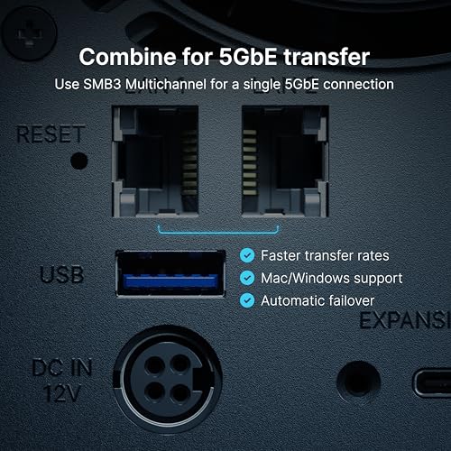 Synology DiskStation DS1821+ Carcasa NAS de 8 bahías, 8 GB DDR4 ECC RAM, 8 bahías de unidad SATA de 3.5/2.5", 2 ranuras SSD M.2 2280 NVMe, CPU AMD Ryzen V1500B de 2.2 GHz de cuatro núcleos