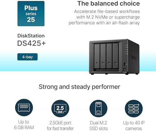 Synology 4 Bay DiskStation DS425   Diskless