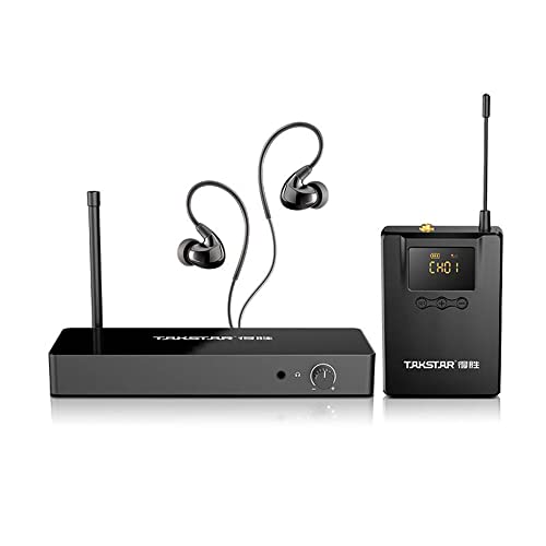 TAKSTAR Wireless in Ear Monitor System with 10 Channels  164Ft Distance  UHF Wireless IEM System for Stage  Church  Studio  Exhibit  Lecture  Speech  Simultaneous Interpretation  Musicians WPM 300