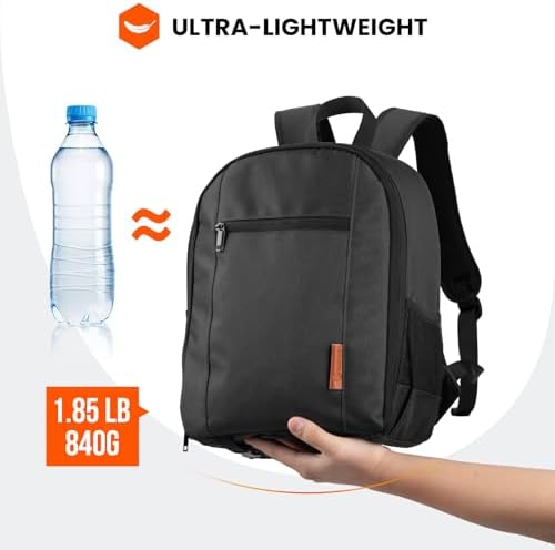 TARION Camera Backpack Bag Small   Professional DSLR Photography Case with 13 inch Laptop Compartment & Waterproof Rain Cover & Bottom Tripod Holder for Men Women Photographers   Black TB S