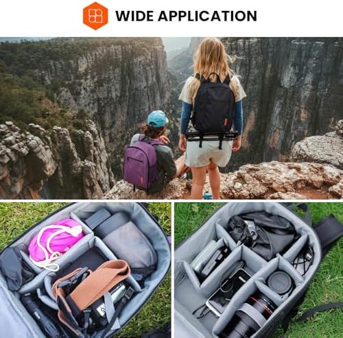 TARION Camera Backpack Bag Small   Professional DSLR Photography Case with 13 inch Laptop Compartment & Waterproof Rain Cover & Bottom Tripod Holder for Men Women Photographers   Black TB S