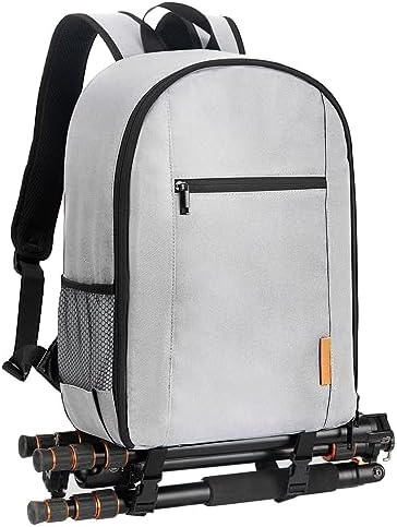 TARION Camera Backpack Bag Small   Professional DSLR Photography Case with 13 inch Laptop Compartment & Waterproof Rain Cover & Bottom Tripod Holder for Men Women Photographers   Black TB S