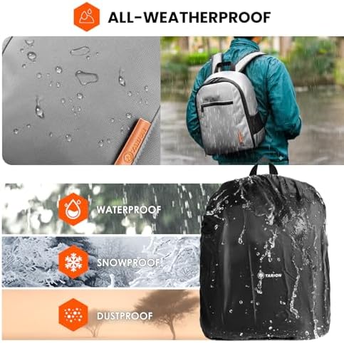 TARION Camera Backpack Bag Small   Professional DSLR Photography Case with 13 inch Laptop Compartment & Waterproof Rain Cover & Bottom Tripod Holder for Men Women Photographers   Black TB S