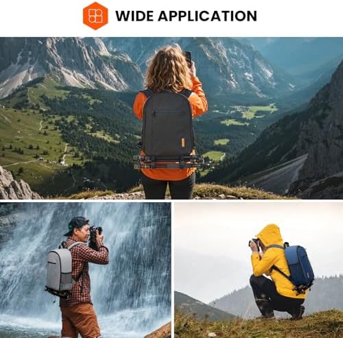 TARION Camera Backpack Bag Small   Professional DSLR Photography Case with 13 inch Laptop Compartment & Waterproof Rain Cover & Bottom Tripod Holder for Men Women Photographers   Black TB S